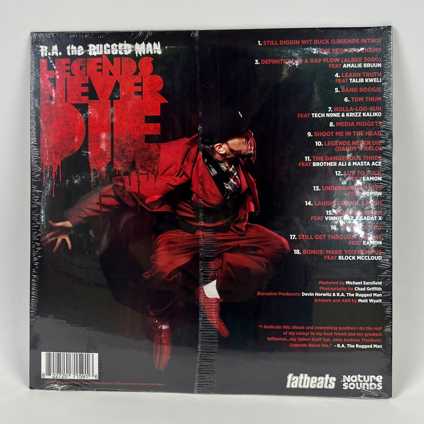 R.A. The Rugged Man - Legends Never Die Vinyl - SEALED